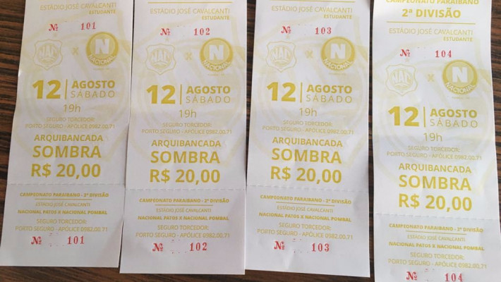 Sorteio Ingressos do Jogo do Nacional