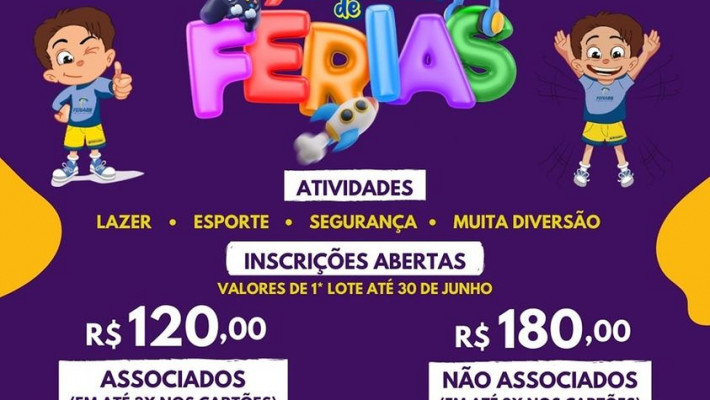 Finalmente aberta as inscrições para a colônia de férias do ano de 2023 do nosso clube!