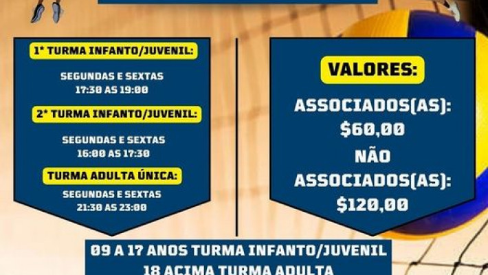 OFICIALMENTE ABERTAS AS MATRÍCULAS PARA NOSSA ACADEMIA DE VOLEIBOL DE QUADRA!